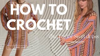 Crocheting the viral TAYLOR SWIFT CROCHET DRESS / Crochet mini dress tutorial / Part one