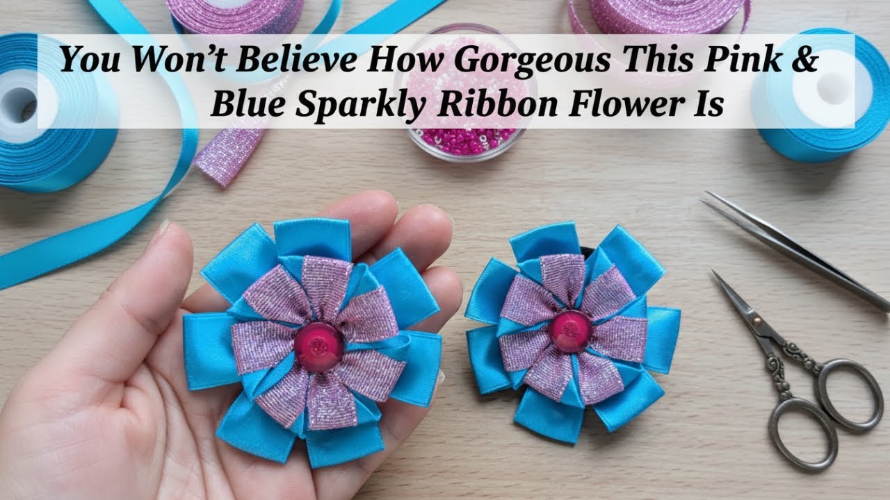You Won't Believe How Gorgeous This Pink & Blue Sparkly Ribbon