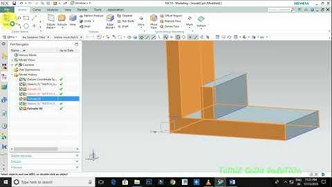 NX CAD Simple Part Design Tutorial EX : 01 --Tamil