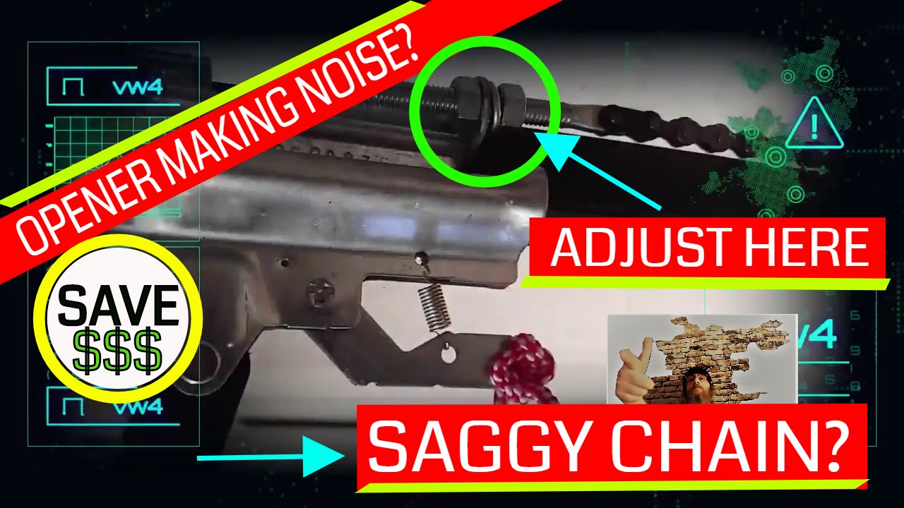 How To Adjust Chain Tension On Liftmaster Garage Door Opener | Dandk