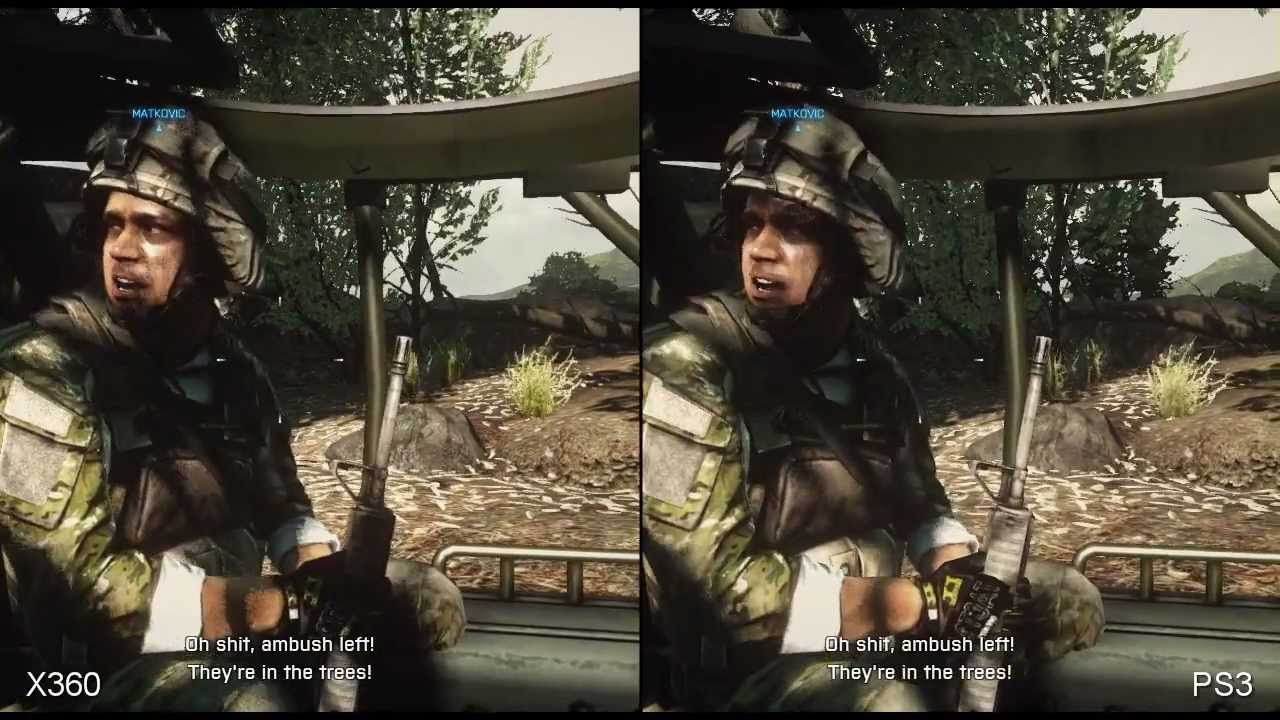 Battlefield 3: Xbox 360/PlayStation 3 Comparison - YouTube