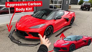 NEW CARBON KIT MAKES MY CORVETTE LOOK LIKE A  LAFERRARI?