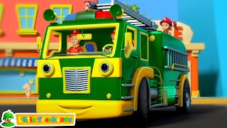 Wheels On The Firetruck, Vehicle Cartoon and Preschool Songs for Kids