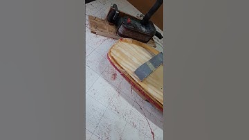 Building Phi^Phi2: final curvature of rudder edge was already machined #boatbuilding #rudder #setka