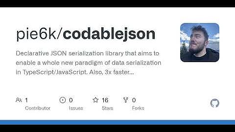 GitHub - pie6k/codablejson: Declarative JSON serialization library that aims to enable a whole ne...