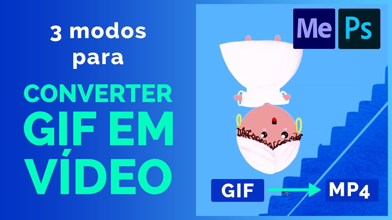 Como converter gif em vídeo (MP4)  Photoshop e Media Encoder CC 2020 