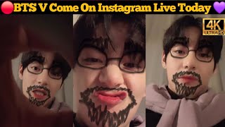 Bts V Come On Instagram Live Today Bts V Live On Instagram Bts V Update Today