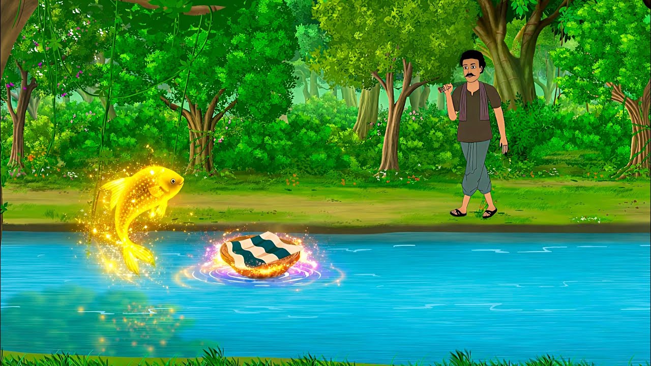 ग़रीब मछुआरे के कर्मों का फल | रहस्यमय जादुई मछली | Bedtime Stories | hindi cartoon