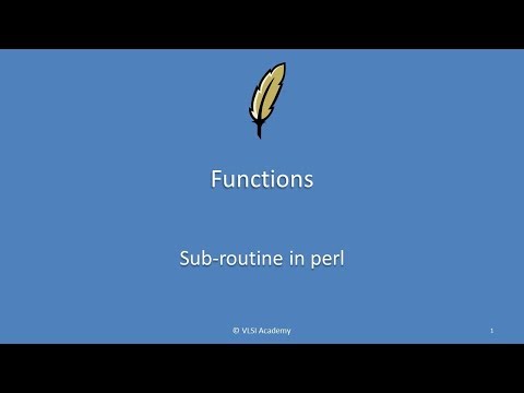 perl lec8: functions in perl | subroutines in perl | subtitles included