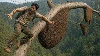 Harvesting 3 Giant Wild Beehives in One Day | Extreme Honey Hunt