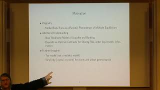 Prof Phil Dybvig  Bank Runs Deposit Insurance And Liquidity I
