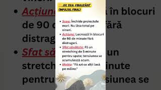 Joi – momentul bun pentru finalizări Joi #Finalizare #Productivitate #Organizare #ImpulsFinal #Rutin
