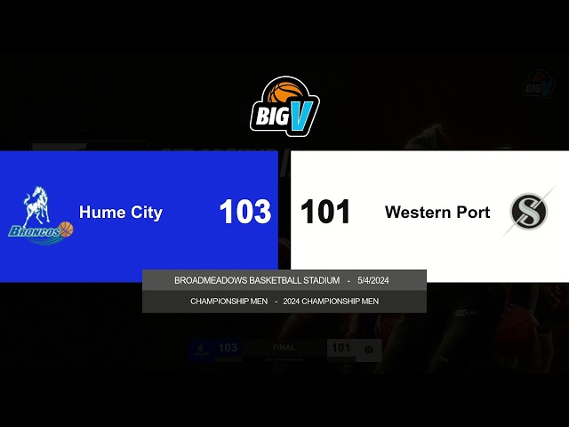BigV Champ Men - Hume vs Western Port - Round 5