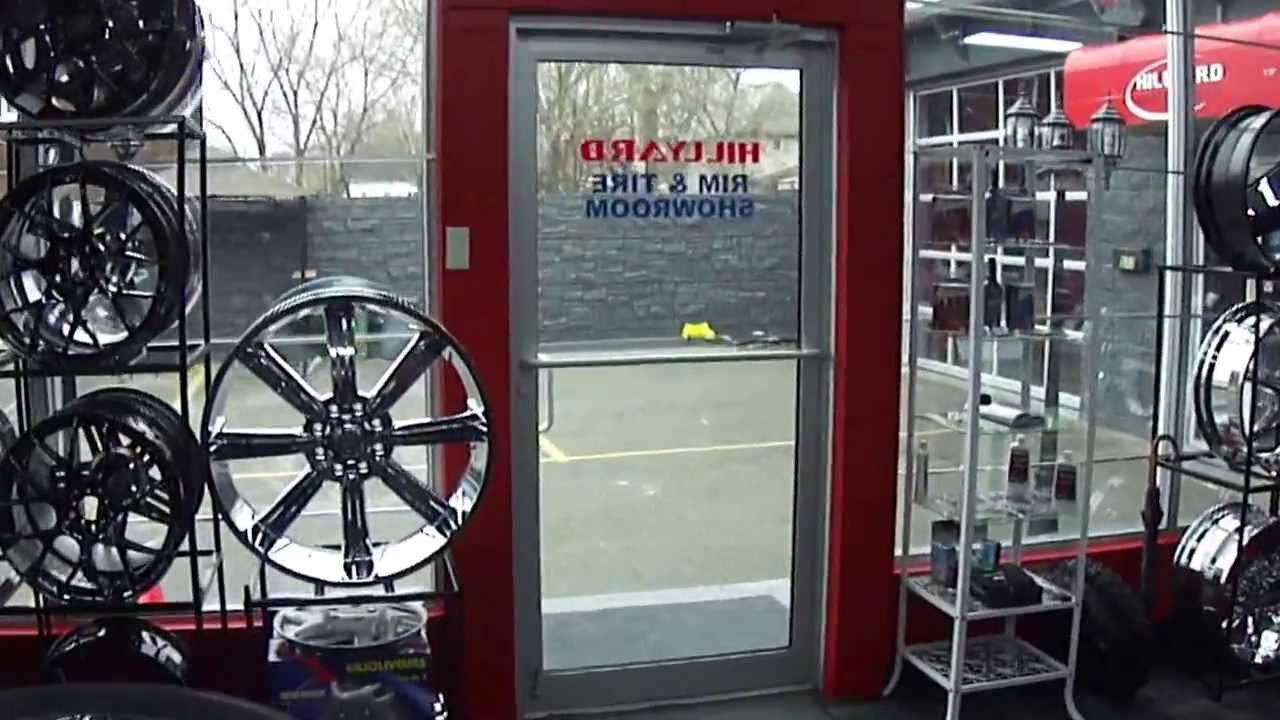HILLYARD CUSTOM RIMS&TIRES WORLDS BIGGEST RIM& TIRE SHOW ROOM IN THE