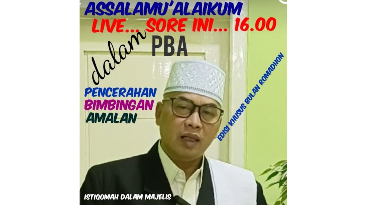 LIVE PENCERAHAN BIMBINGAN DAN AMALAN JAM 16:00