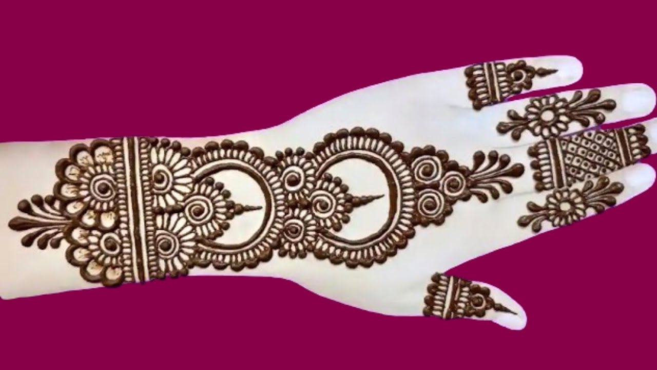 Back Hand Beautiful Mehndi Design |Simple mehndi design back hand| easy ...