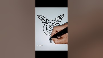 How to draw a rose easy #shorts #drawing #flower