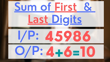 Sum of First and Last Digit of a number || C Language || Hindi