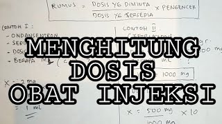 NURSE VLOG | CARA MENGHITUNG DOSIS OBAT INJEKSI DENGAN MUDAH