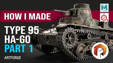 3D Modelling Timelapse - Type 95 Ha GO Tank Part 1