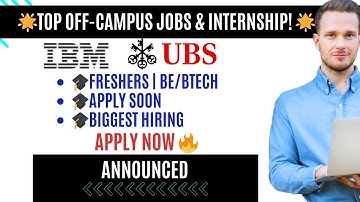 Finally, IBM & UBS Off-Campus Drive 2025 | Associate System Engineer & IT Test Engineer | Apply Now