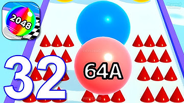 Ball Run 2048 - Gameplay Walkthrough Part 32 - Levels 522 to 558 (iOS, Android)