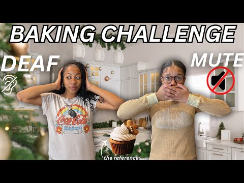 DEAF AND MUTE BAKING CHALLENGE * gingerbread cupcakes* | vlogmas day 9