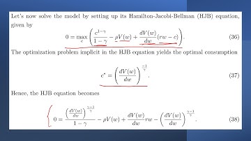 Intertemporal Consumption/Investment Model