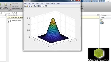 MATLAB tutorial - 3D plot for beginners (meshgrid, surf, bar3, plot3, contour)