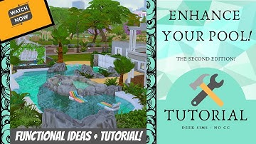 Enhance your Pool with these Ideas #2 [No CC] | Sims 4 Tutorial | DeeK Sims