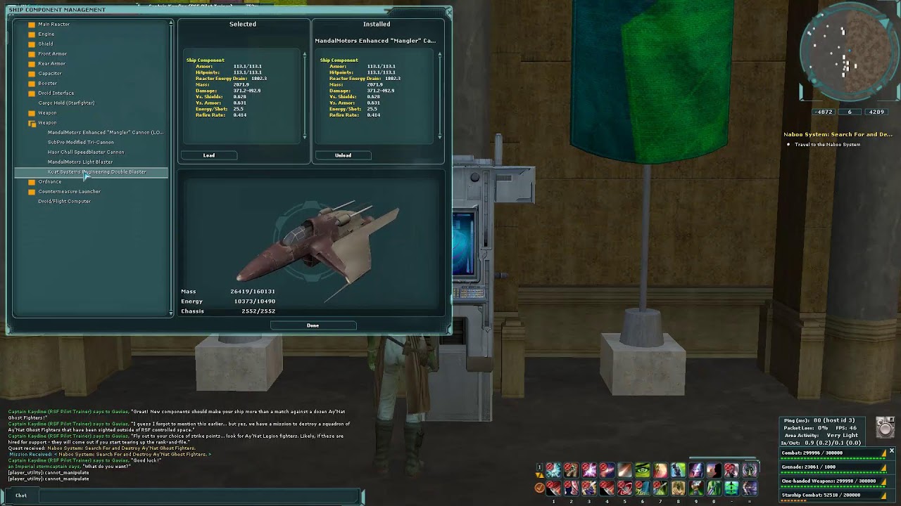 SWG Evolve leveling JTL Pilot has 36 Proffesions