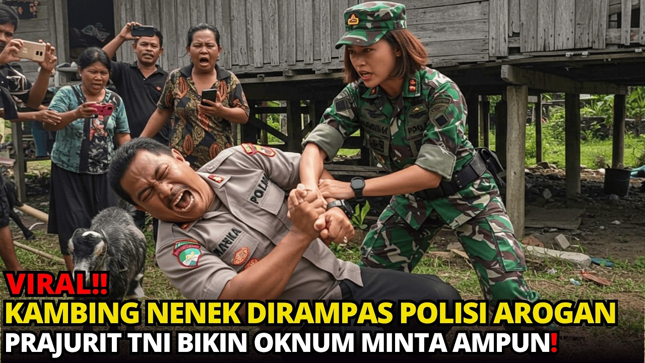 VIRAL‼️ KAMBING NENEK DIRAMPAS OKNUM POLISI AROGAN, ANGGOTA TNI INI BALAS DENGAN PUKULAN TELAK!