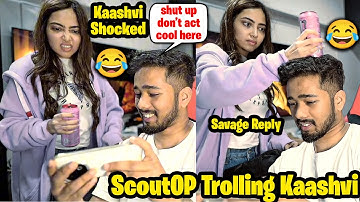 Scout Savage Trolls Kaashvi 😂 Kaash Shocked by ScoutOP’s Crazy Conqueror Rank in BGMI 😱