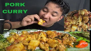 Eating Spicy Pork Curry And 2 King Chilli