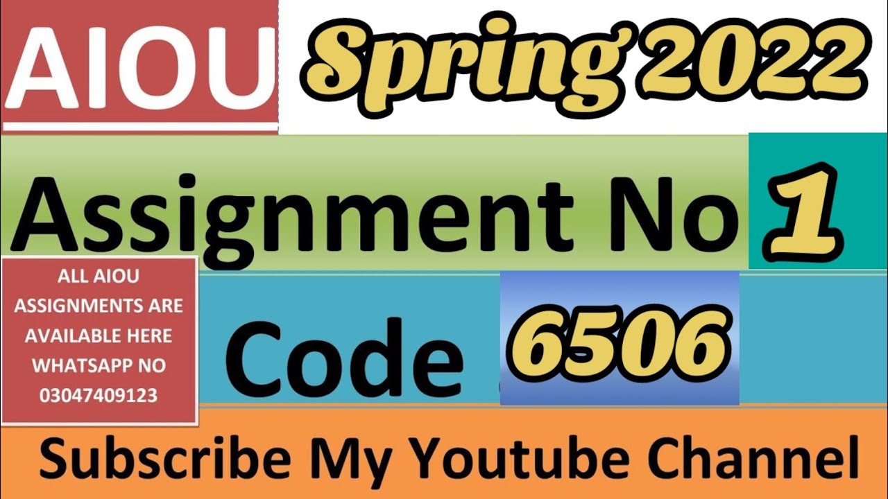 6506 solved assignment spring 2022