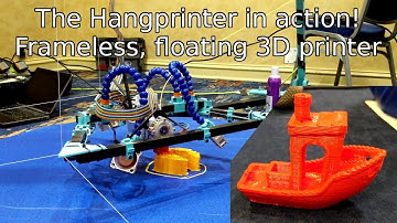 Hangprinter in person - Frameless, hanging, open-source 3D Printer!