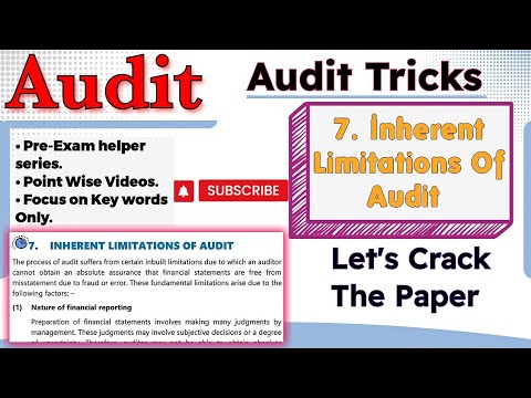 7. Inherent Limitations Of Audit | CA Inter Audit Trick | Audit May/Nov ...