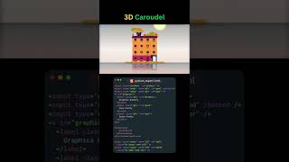 3D Carousel in Pure HTML & CSS | No JavaScript Needed! #shorts #carousel #owlcarousel #coding #trend