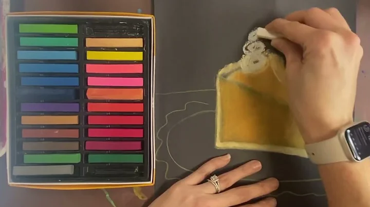 Wayne Thiebaud inspired chalk pastel pie slice