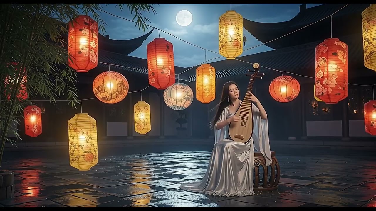 Ancient Chinese Pipa Music at Night | Traditional Instrumental for Relaxation & Meditation