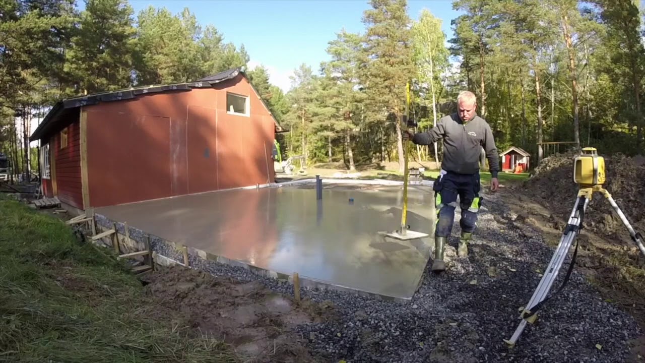 Gjutning av betongplatta YouTube