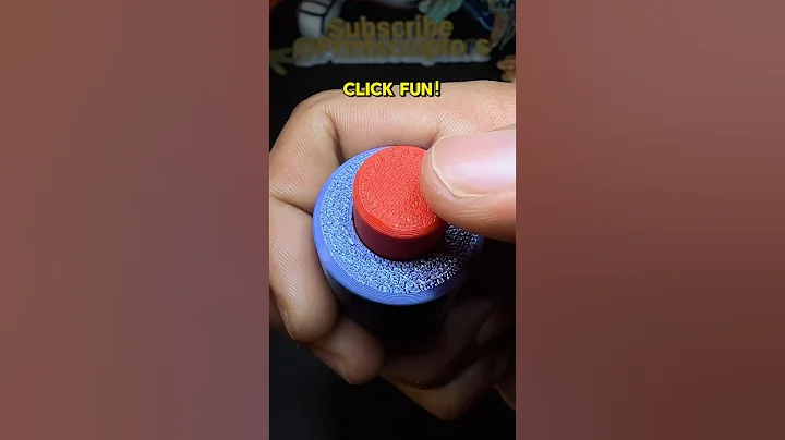 3D-Printed Clicky Two-State Fidget Button. #3dprinting #fidget #toy