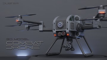 Combat Drone - Blender 3D Model