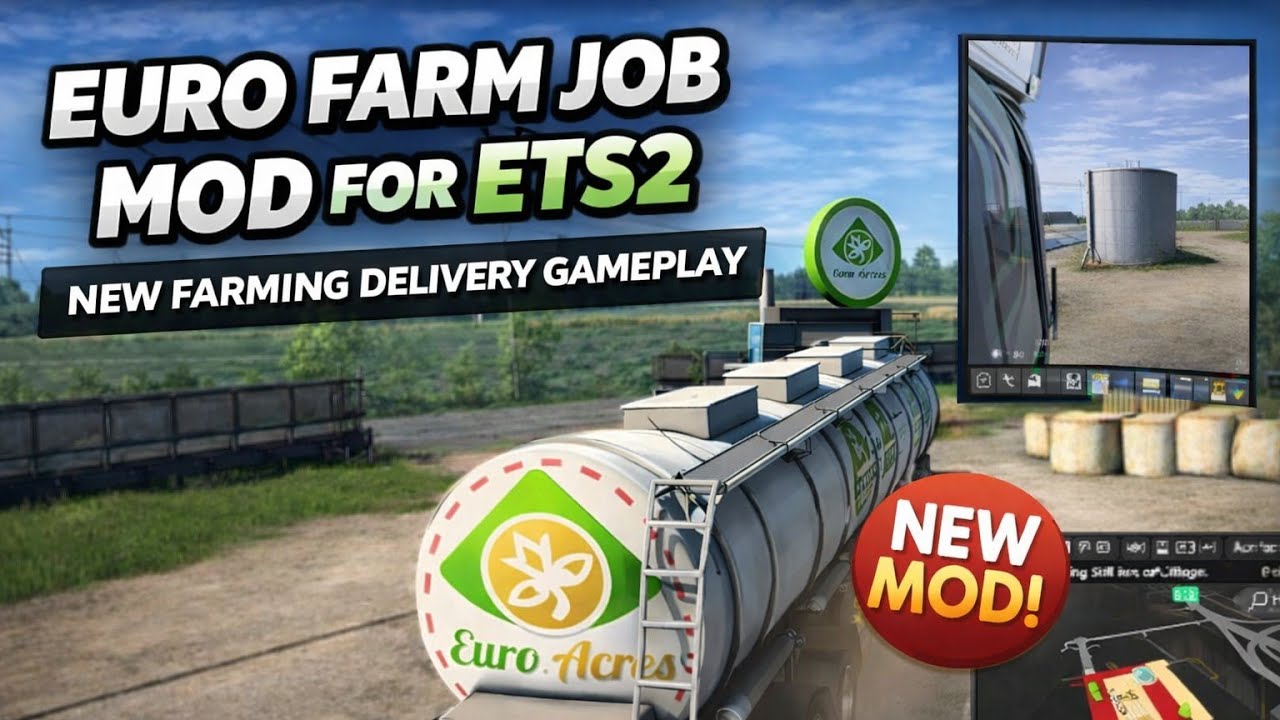 Euro Farm Job Mod in Euro Truck Simulator 2! 🚜🌾PinkunGaming 