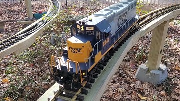 G Gauge USA Trains CSX SD40-2 RailPro LM-4S-G Installed - Quick Test