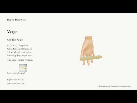Video preview: Verge, Satin Brass (matte lacquer) / 6" (5" C-C)
