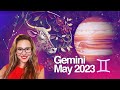 GEMINI May 2023. Scorpio ECLIPSE! Jupiter enters your 12th House for 1 Year! Hidden Blessings!