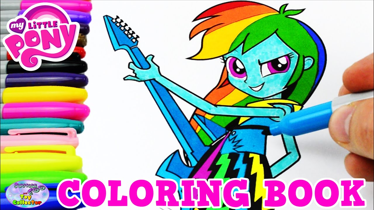 My Little Pony Coloring Book MLP EG Rainbow Dash Colors ...