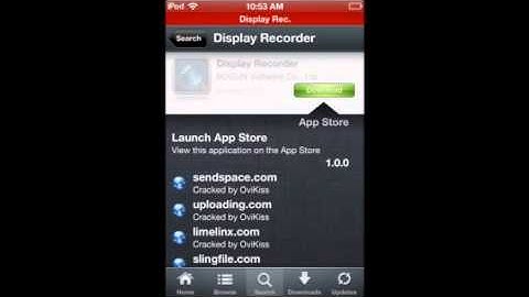 Free display recorder on your iPod touch or apple device