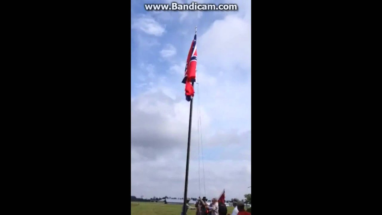 raising a new confederate flag at whitehall confederate park seven